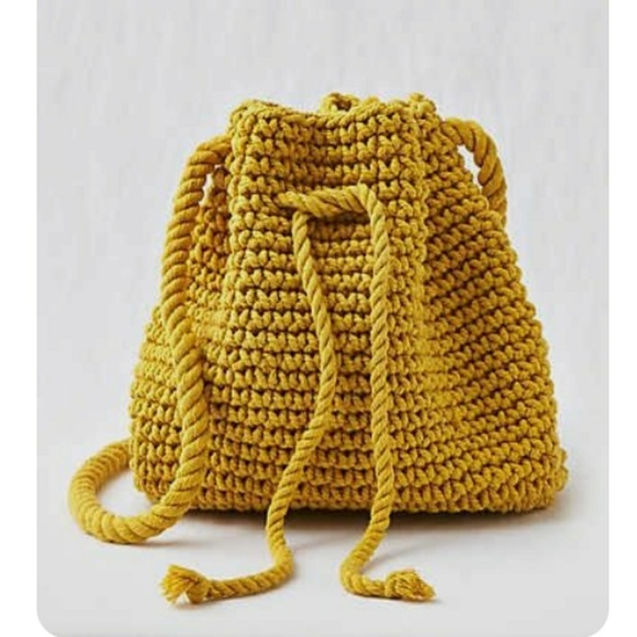 aerie Handbags - 💛Host Pick💛 NWT - Aerie Crocheted Bucket Bag